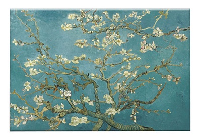 Картина «Цветущие ветки миндаля», Ван Гог Винсент (60 х 48 см) В спальню В кабинет В гостиную, гарантия 12 месяцев
