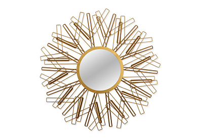 Зеркало-солнце в металлической раме Abstract, стиль Ар-Деко, гарантия 